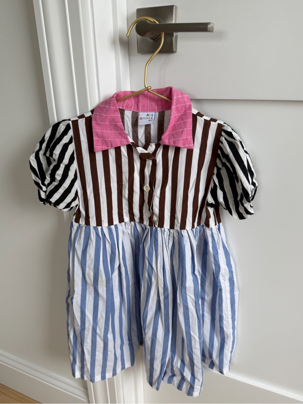 2T All Small Co Colorful Strip Dress 100% Cotton - LIKE NEW (Retails $55)